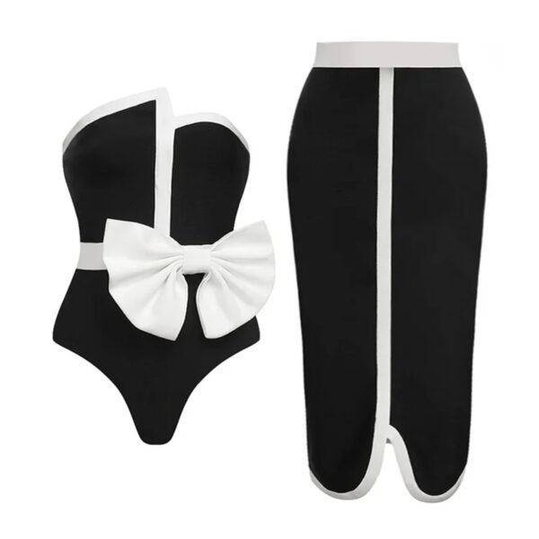Ensemble maillot de bain chic 2-en-1 pièces jupe longue – Image 6