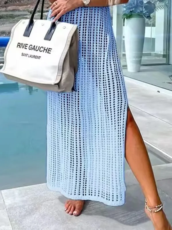 Robe Longue Ajourée de Plage – Élégance Soleil – Image 6