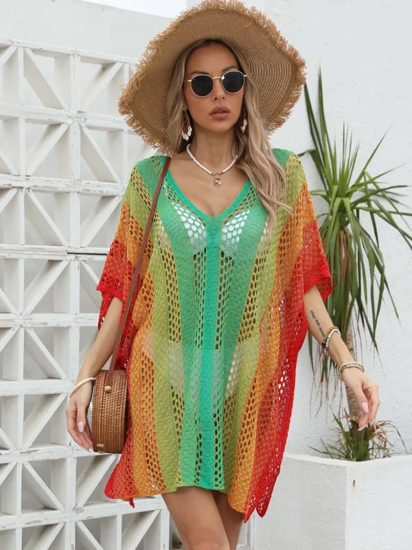 Robe de Plage Bohème - Tunique Ajourée Colorée & Fluide – Image 15