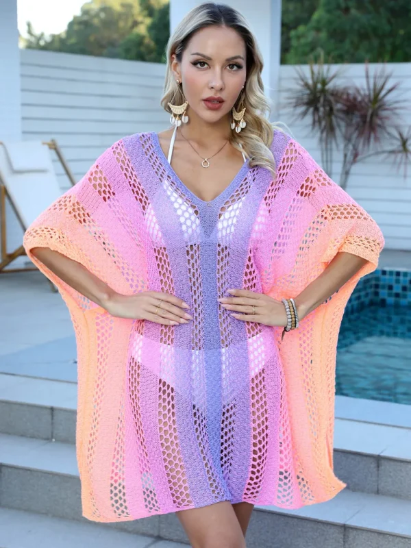 Robe de Plage Bohème - Tunique Ajourée Colorée & Fluide – Image 5