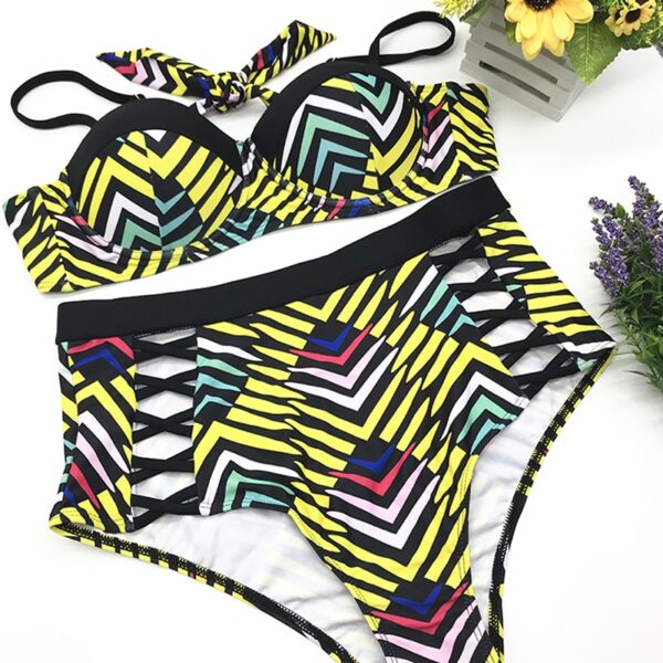Maillot 2 pièces “AfroChic” – Imprimé Tribal Coloré – Image 2