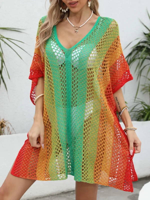 Robe de Plage Bohème - Tunique Ajourée Colorée & Fluide – Image 14