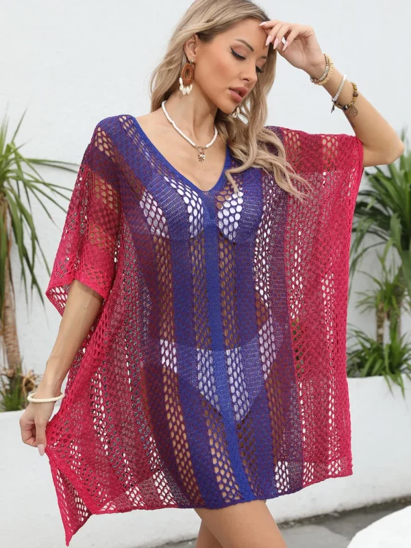 Robe de Plage Bohème - Tunique Ajourée Colorée & Fluide – Image 8