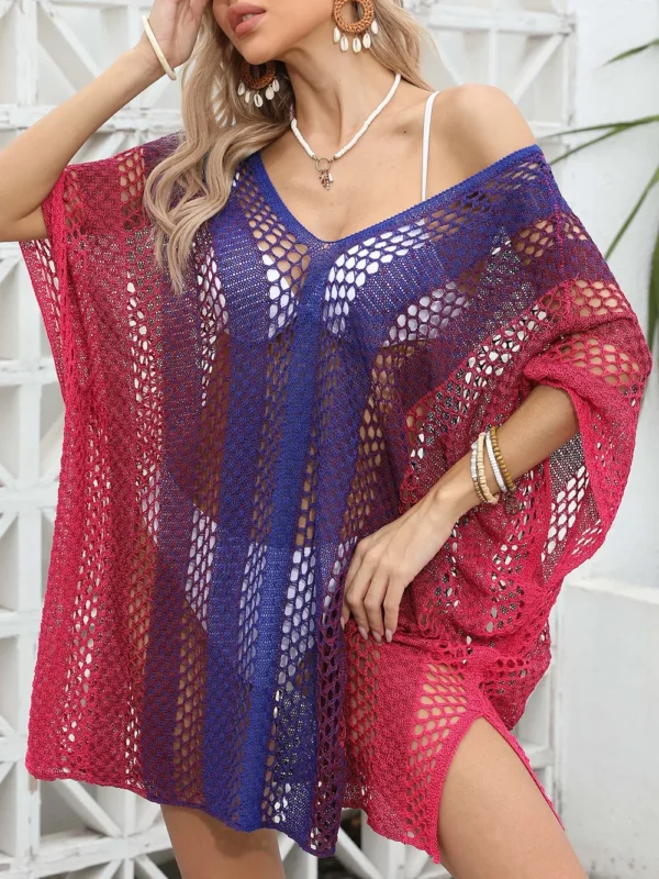 Robe de Plage Bohème - Tunique Ajourée Colorée & Fluide – Image 9