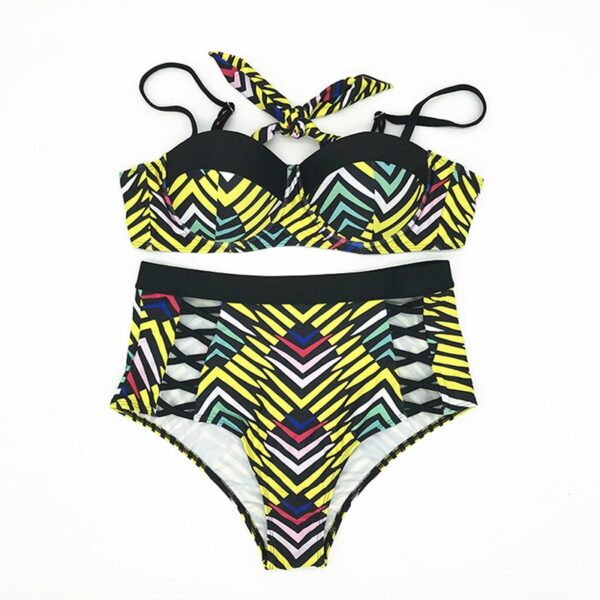 Maillot 2 pièces “AfroChic” – Imprimé Tribal Coloré – Image 3