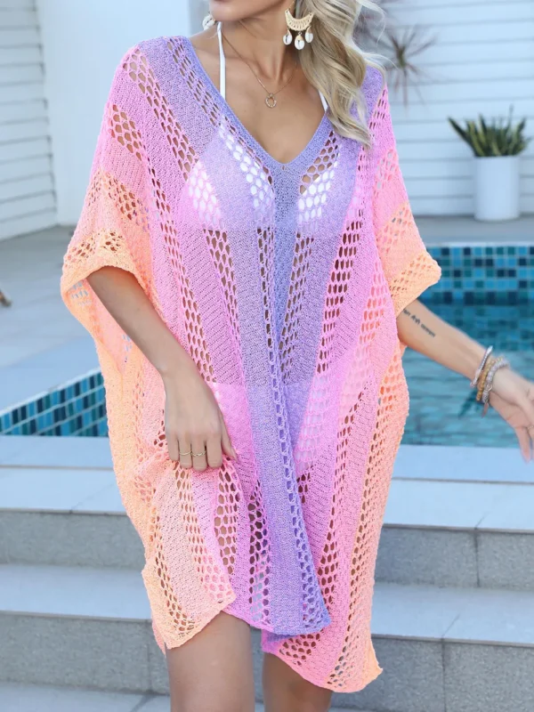 Robe de Plage Bohème - Tunique Ajourée Colorée & Fluide – Image 4