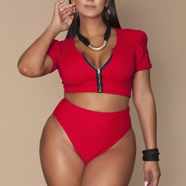 Maillot 2 pièces “Flamme Zippée”